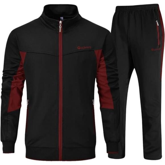 Men's Tracksuits Outfits Set 2Piece Jogging Suits Warm Up Sweatsuits Track Suits - Picture 8 of 8